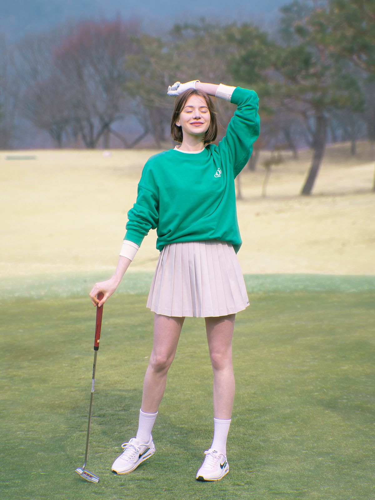 아웃오브바운즈(OUT OF BOUNDS) 플리츠 스커트