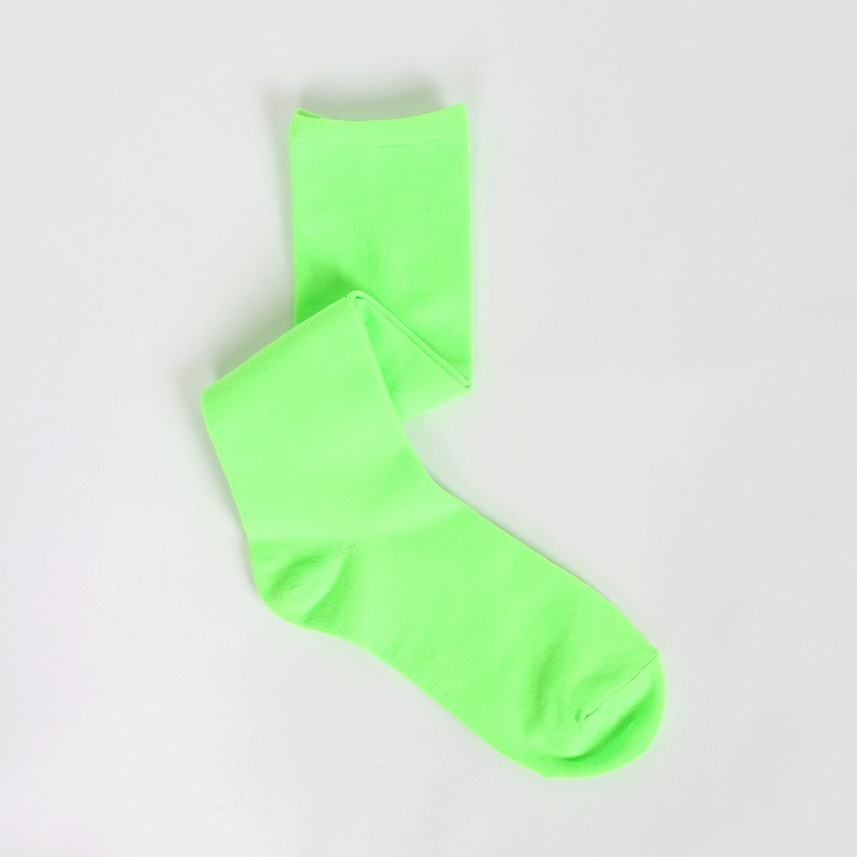 삭스에이(SOCKSA) [4PACK] 무지 형광 네온 니삭스 4색상