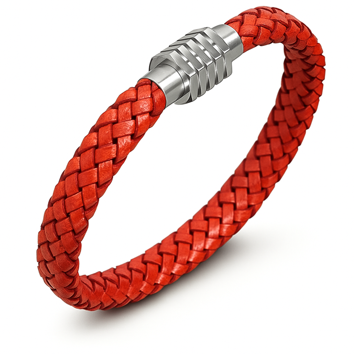 마크-4(MARK-4) LEATHER BRACELET (HEXAGONAL CLASP)