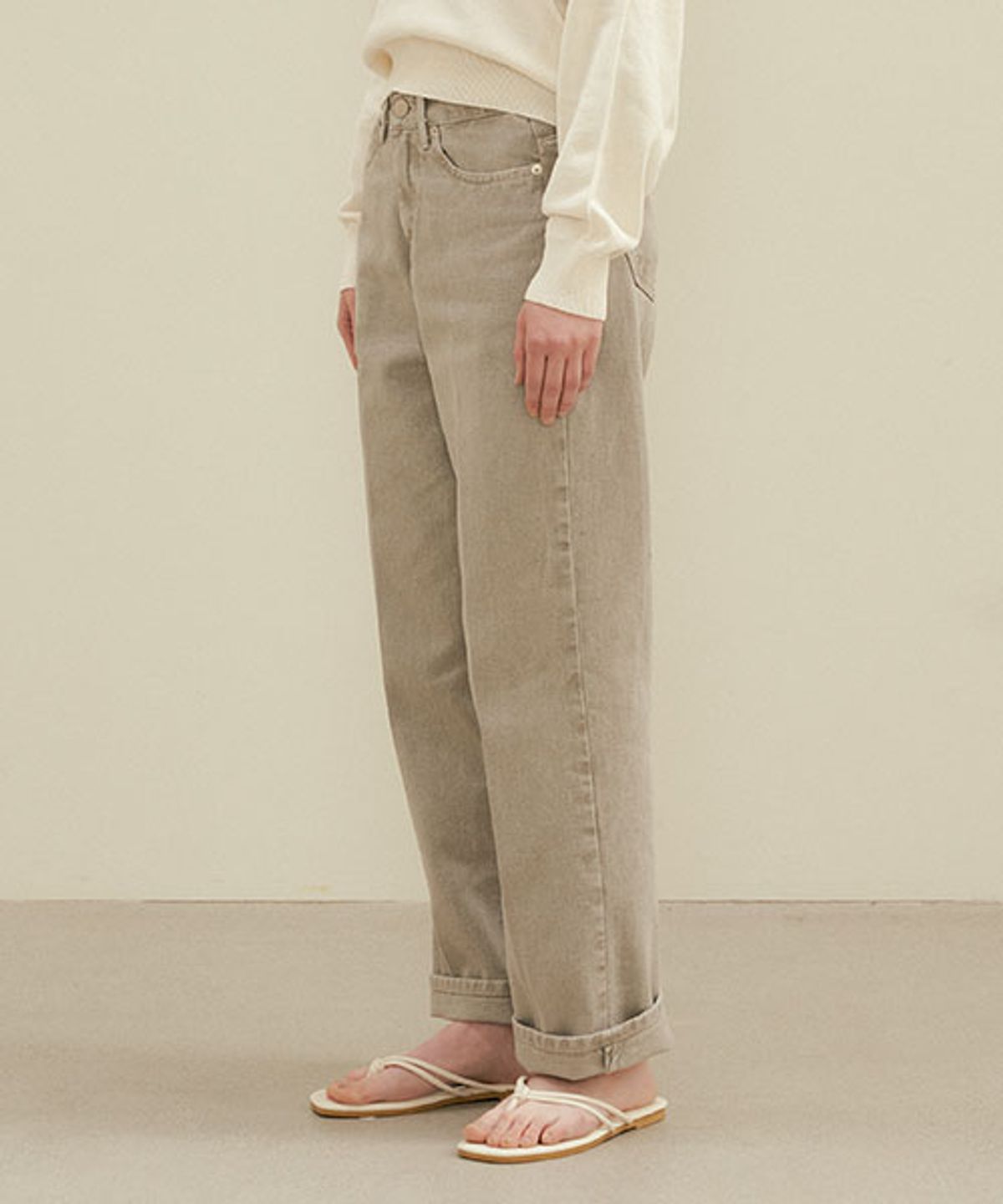 링서울(LINGSEOUL) essential dyeing denim pants-grey
