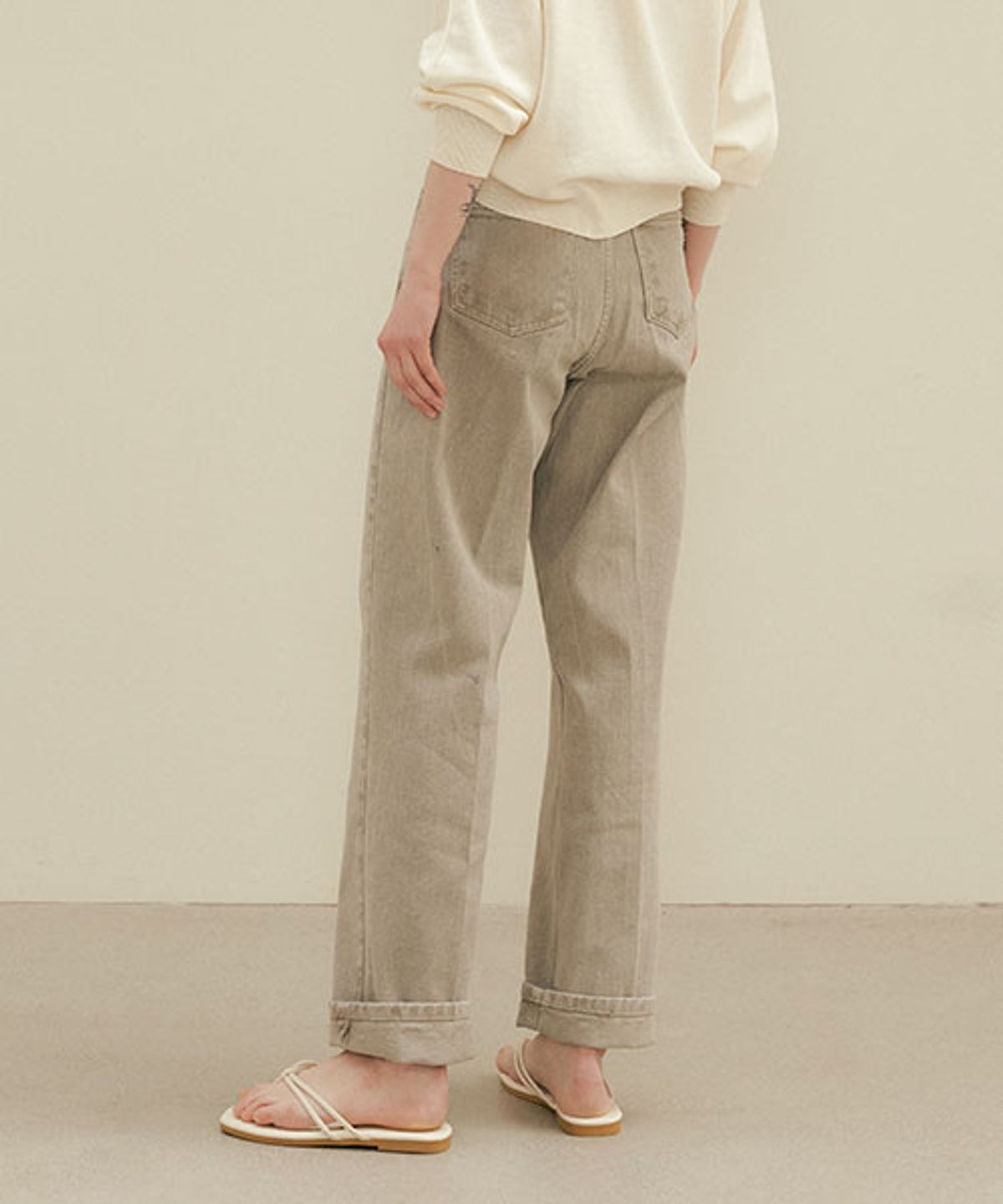 링서울(LINGSEOUL) essential dyeing denim pants-grey