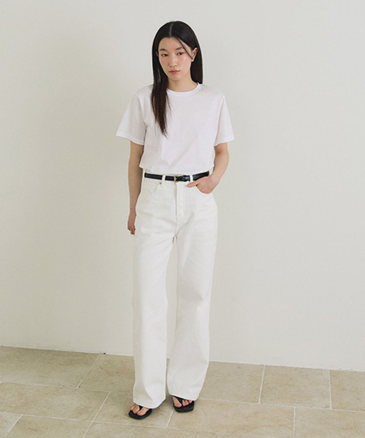 링서울(LINGSEOUL) supima silket cotton top-white