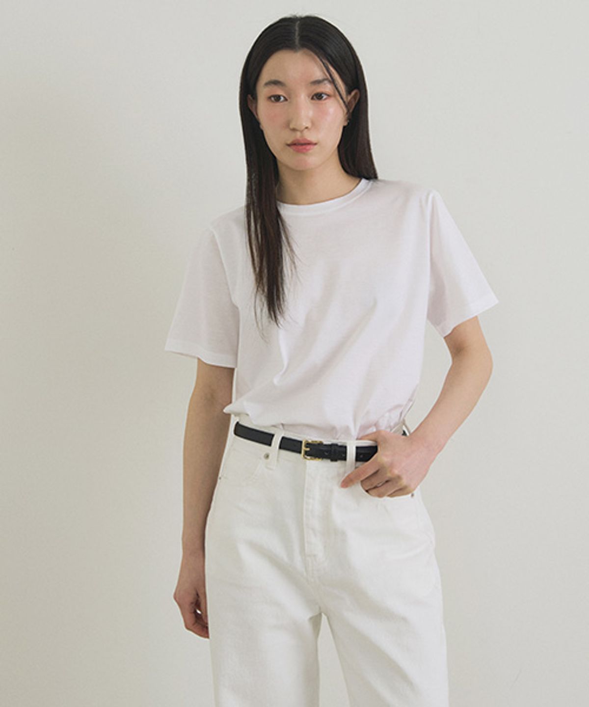 링서울(LINGSEOUL) supima silket cotton top-white