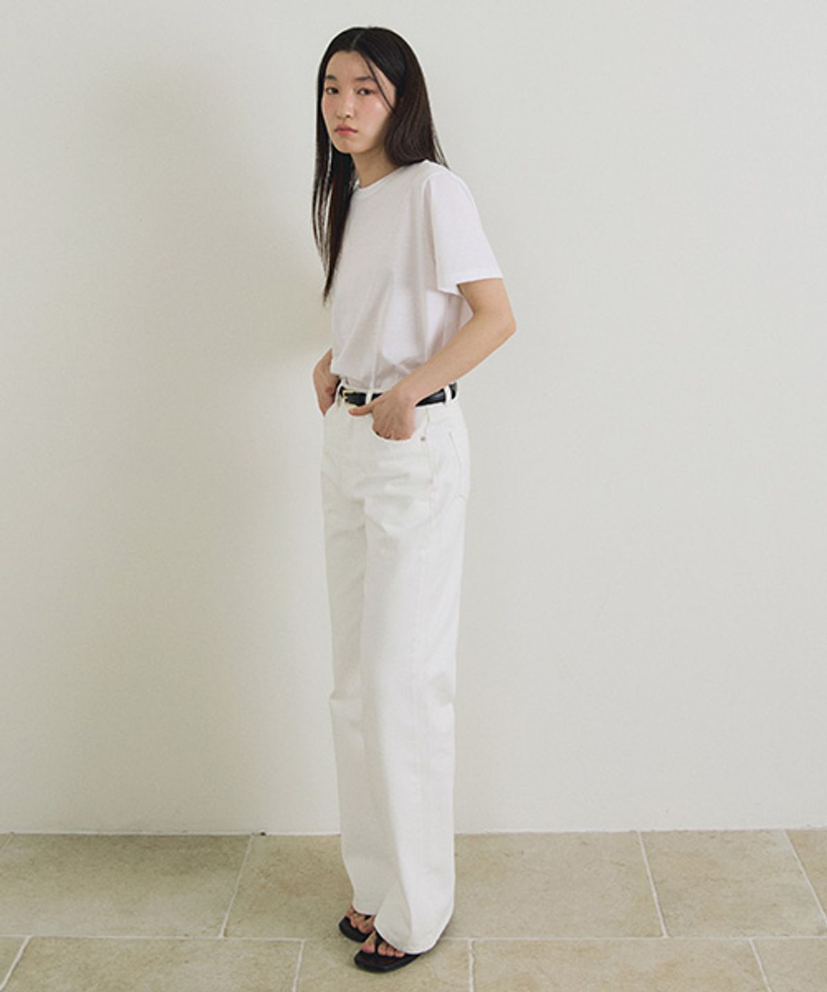 링서울(LINGSEOUL) supima silket cotton top-white