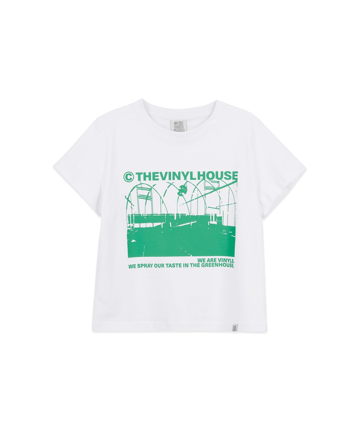 더바이닐하우스(THEVINYLHOUSE) GREENHOUSE TEE WHITE (VH2DSUT518A)