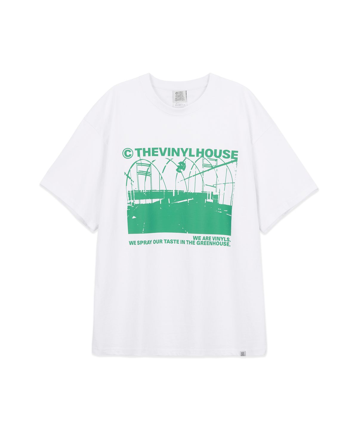 더바이닐하우스(THEVINYLHOUSE) GREENHOUSE TEE WHITE (VH2DSUT518A)