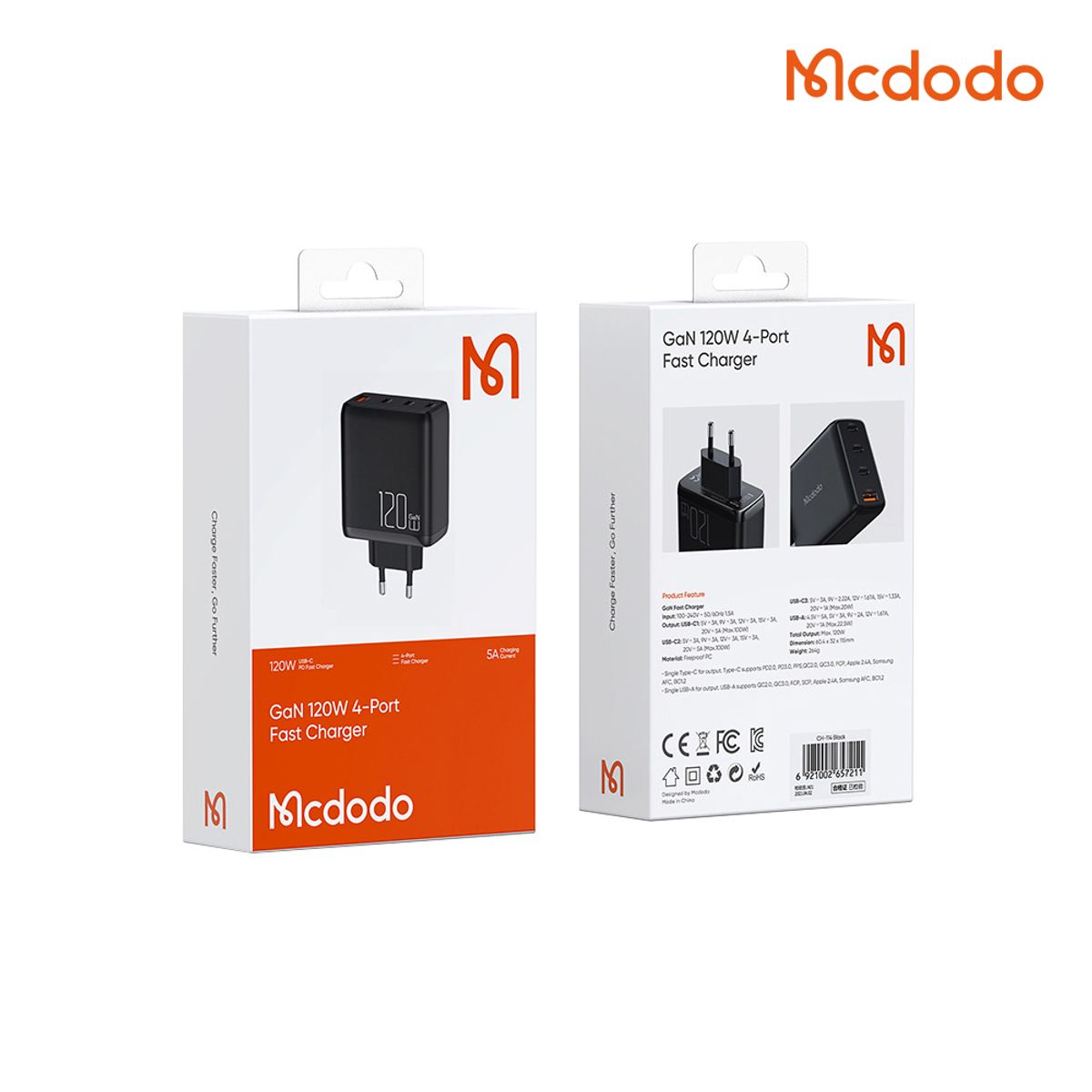 맥도도(MCDODO) GaN PD3.0 PPS 120W 초고속 4포트 멀티 충전기