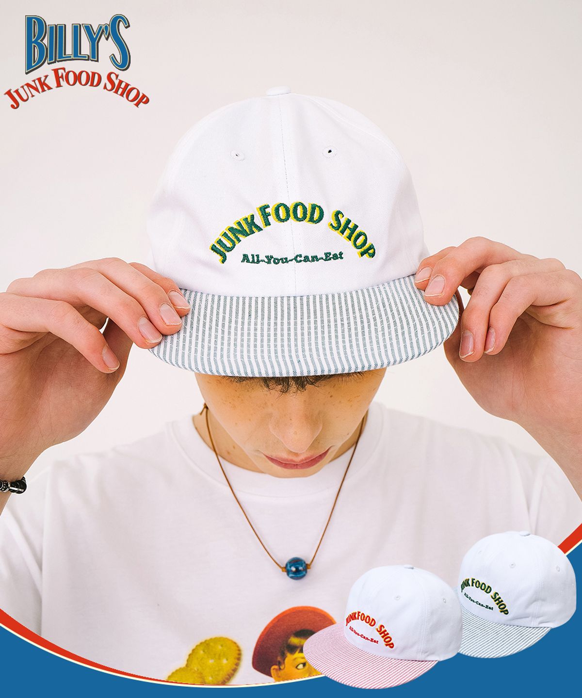 메인부스(MAINBOOTH) Billys Stripe Ball Cap(GREEN)
