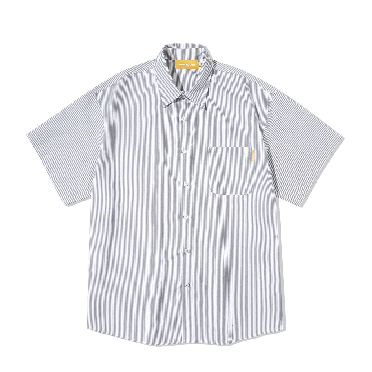 메인부스(MAINBOOTH) Billys Oversized Stripe Shirts(GRAY)
