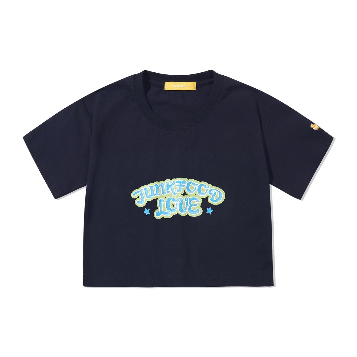 메인부스(MAINBOOTH) Junkfood Crop T-shirt(NAVY)