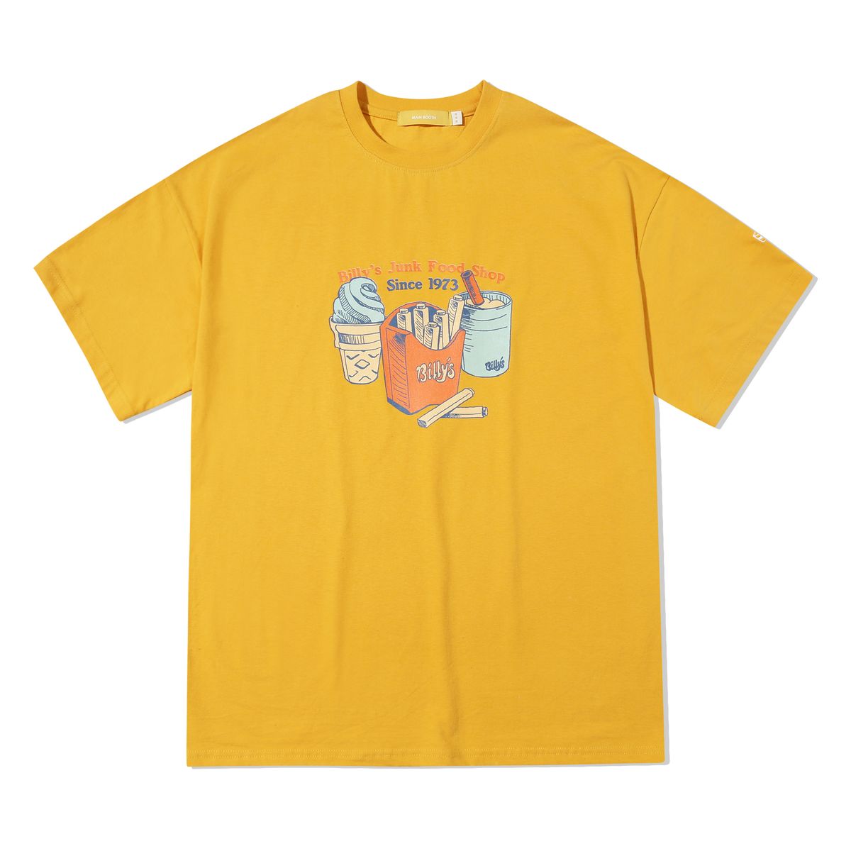 메인부스(MAINBOOTH) Billys Fast Food T-shirt(YELLOW)