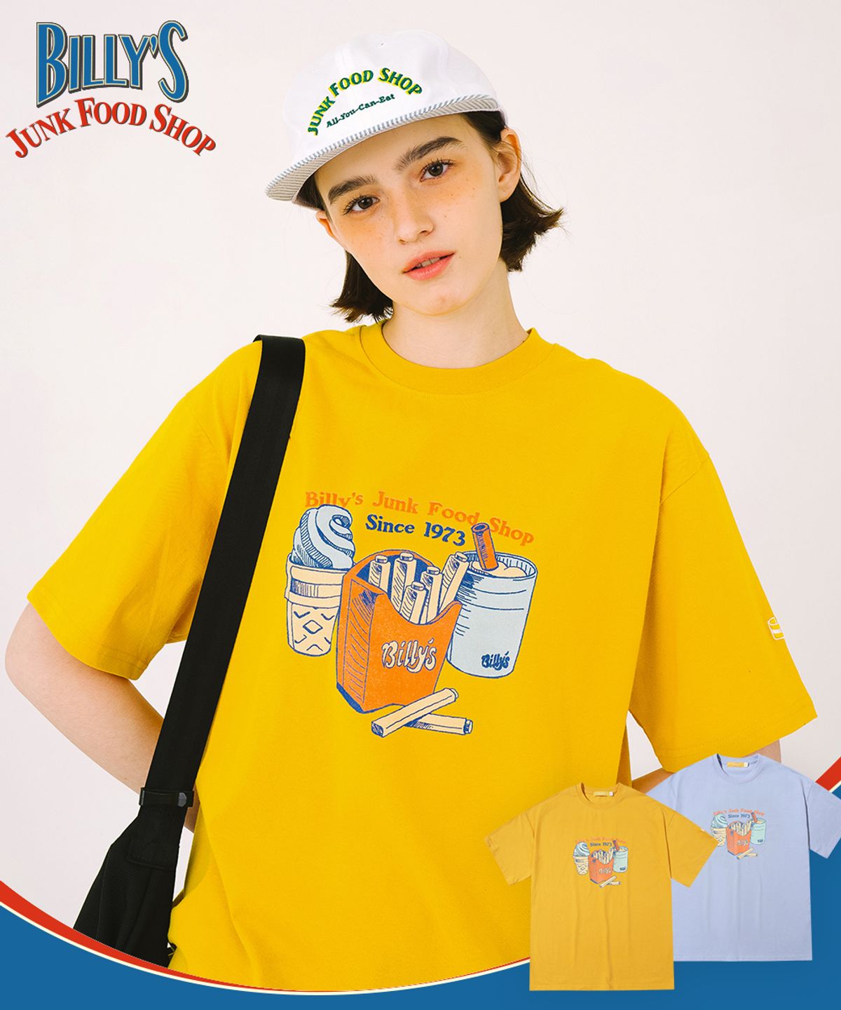 메인부스(MAINBOOTH) Billys Fast Food T-shirt(YELLOW)