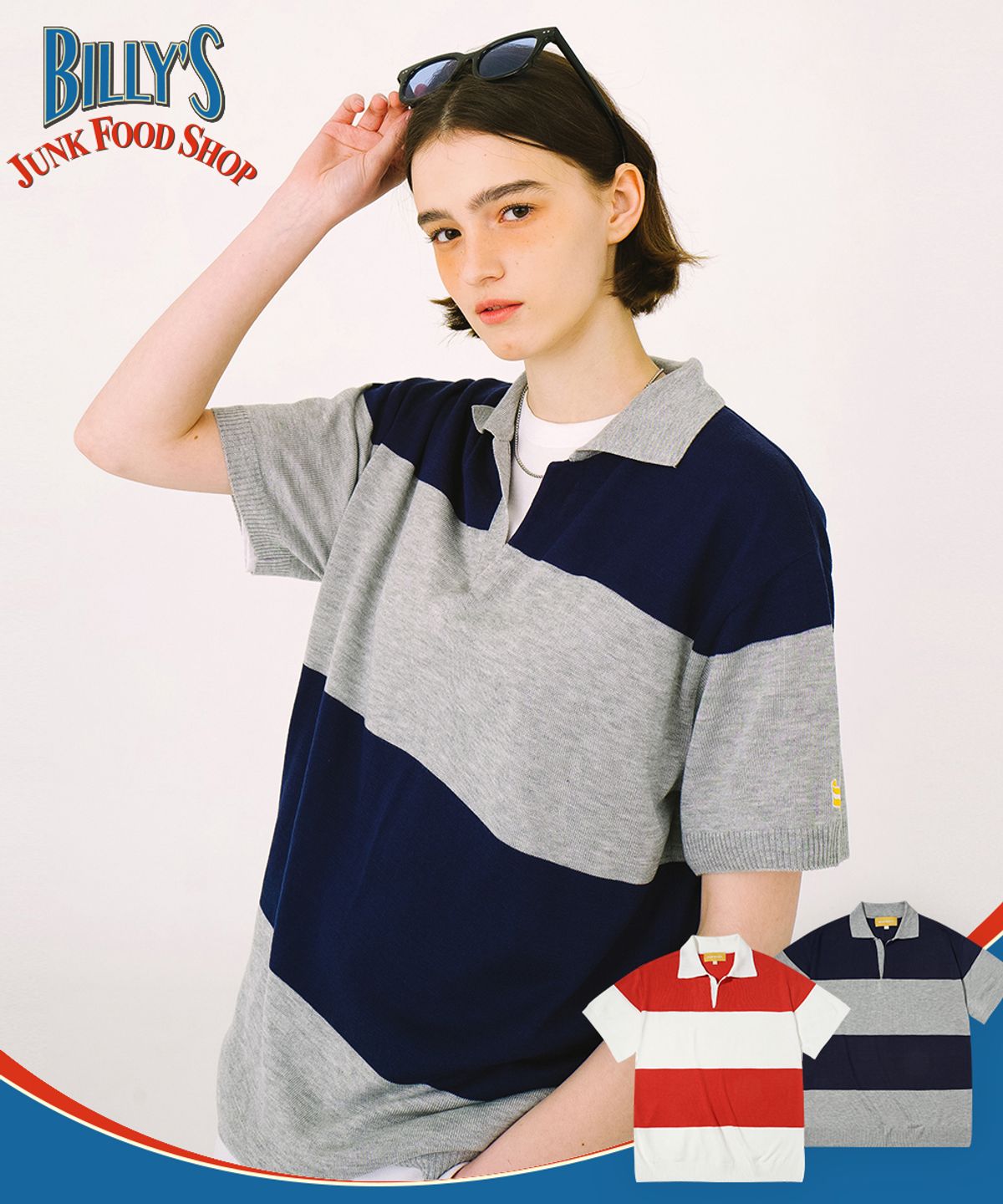 메인부스(MAINBOOTH) Billys Block Sweater(BLUE)