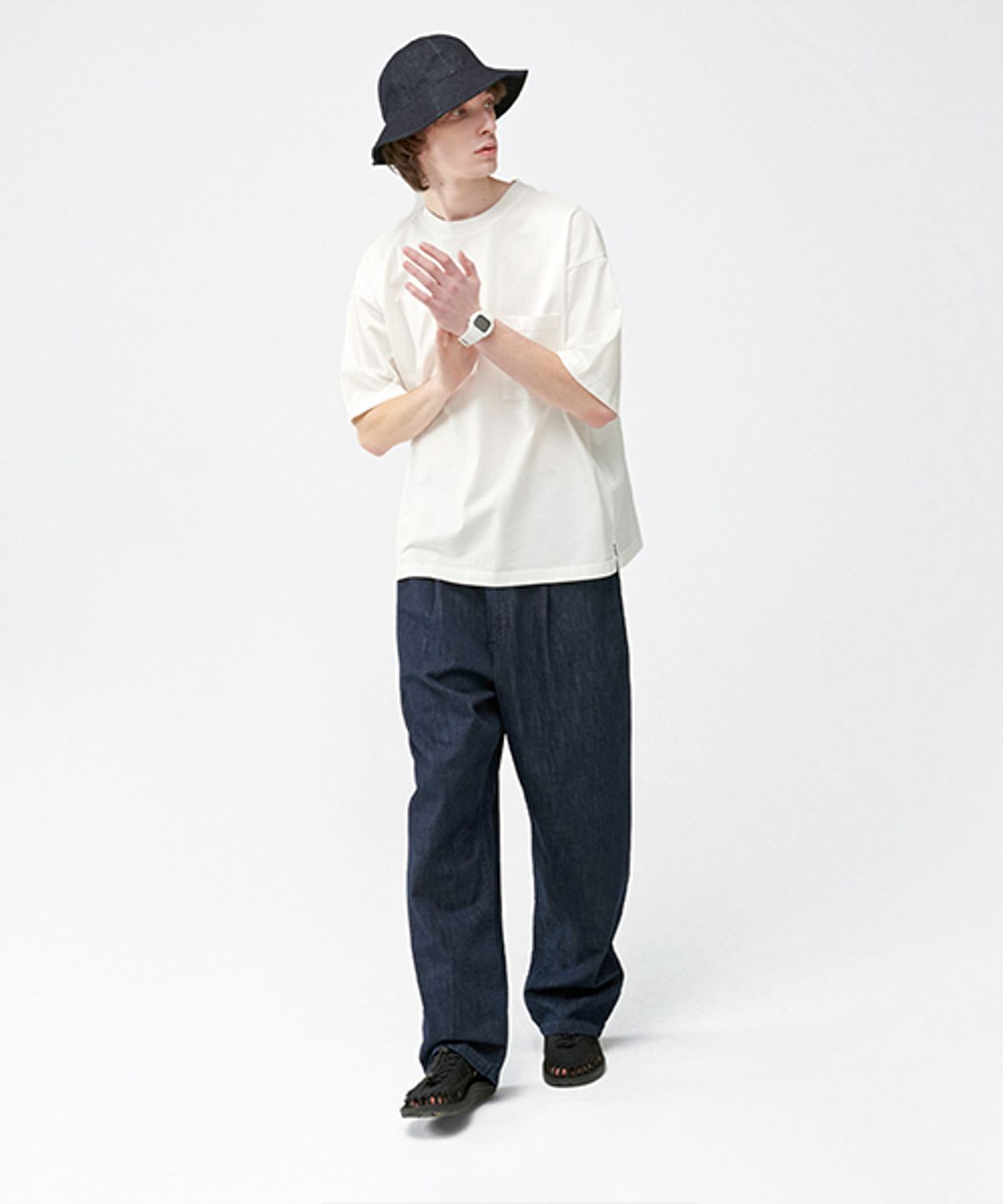 에러스익셉티드(ERRORS EXCEPTED) SS001 페이드 포켓 반팔티 (White)