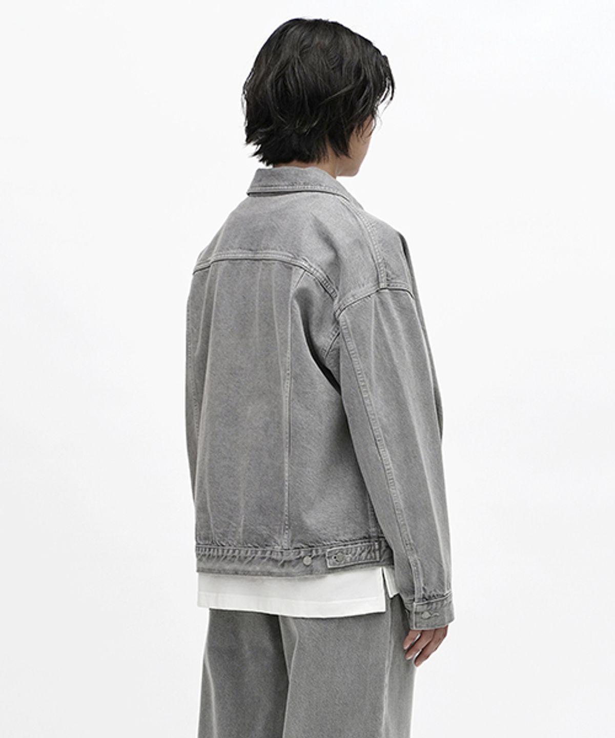 에러스익셉티드(ERRORS EXCEPTED) JK01 플리츠 데님자켓 (Gray)