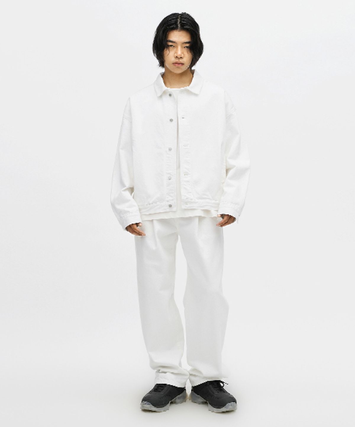 에러스익셉티드(ERRORS EXCEPTED) JK02 플리츠 데님자켓 (White)