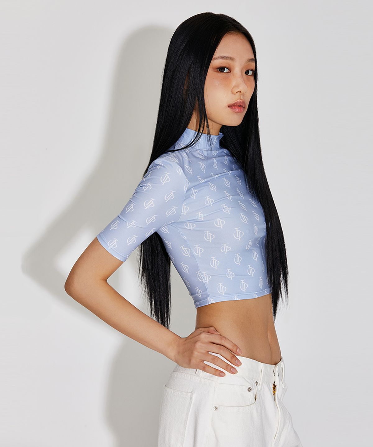 탑걸(TOPGIRL) TG PRINTED MOCK S/S TOP_T216TP139