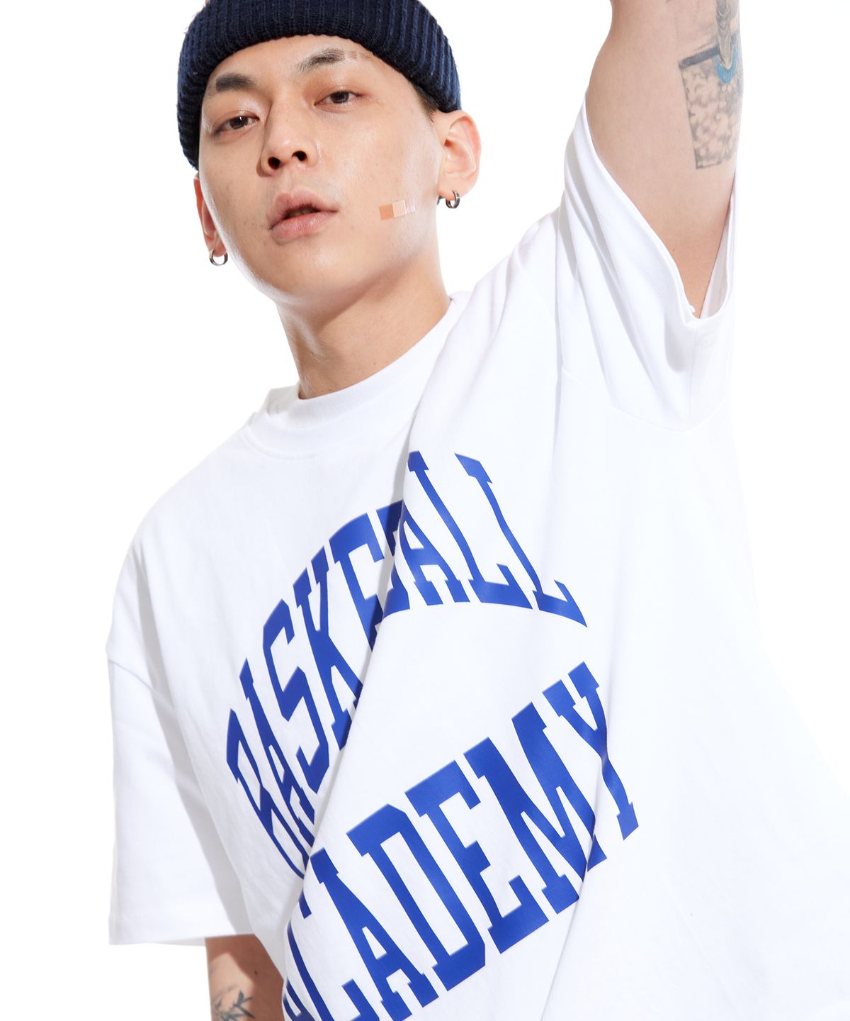 스터프(STUFF) 아카데미 루즈핏 반팔티 헤비 화이트