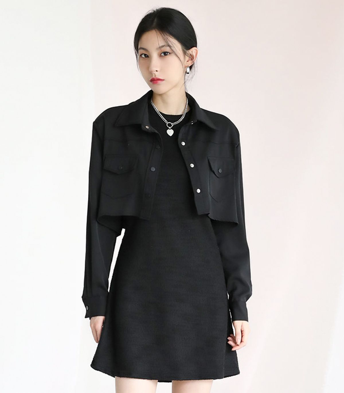 어반드레스(AVANDRESS) Arena pocket crop shirt - 3COL
