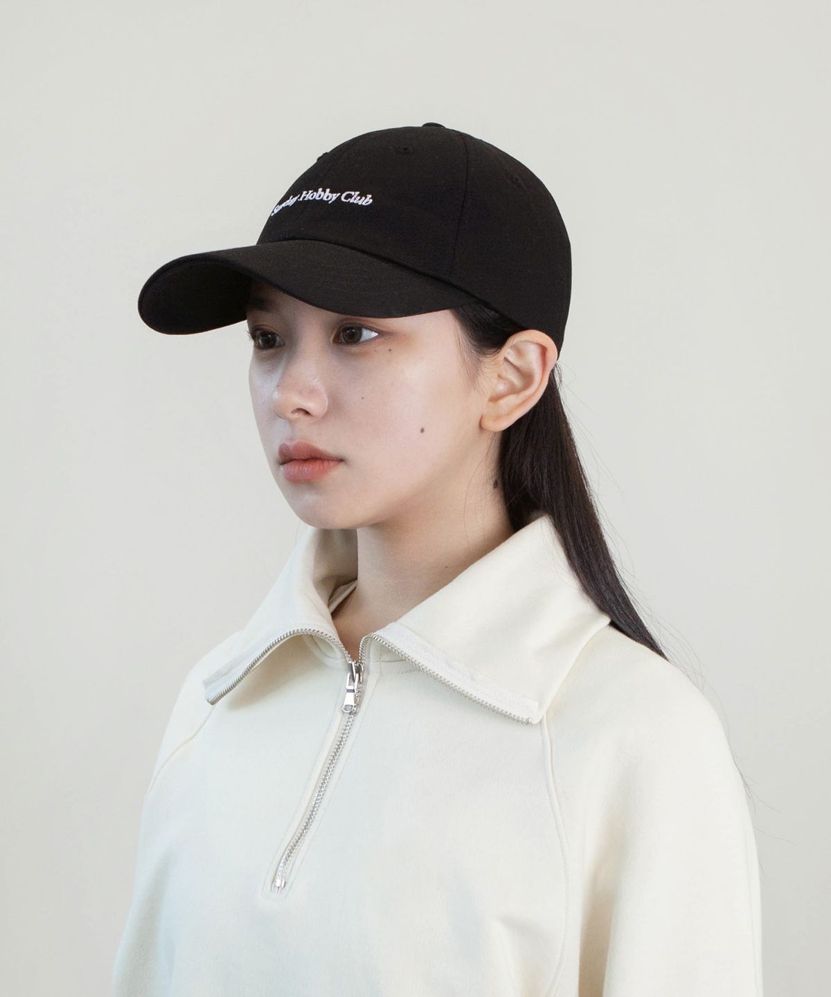 선데이하비클럽(SUNDAY HOBBY CLUB) 22SS 시그니처 로고 커브캡-블랙