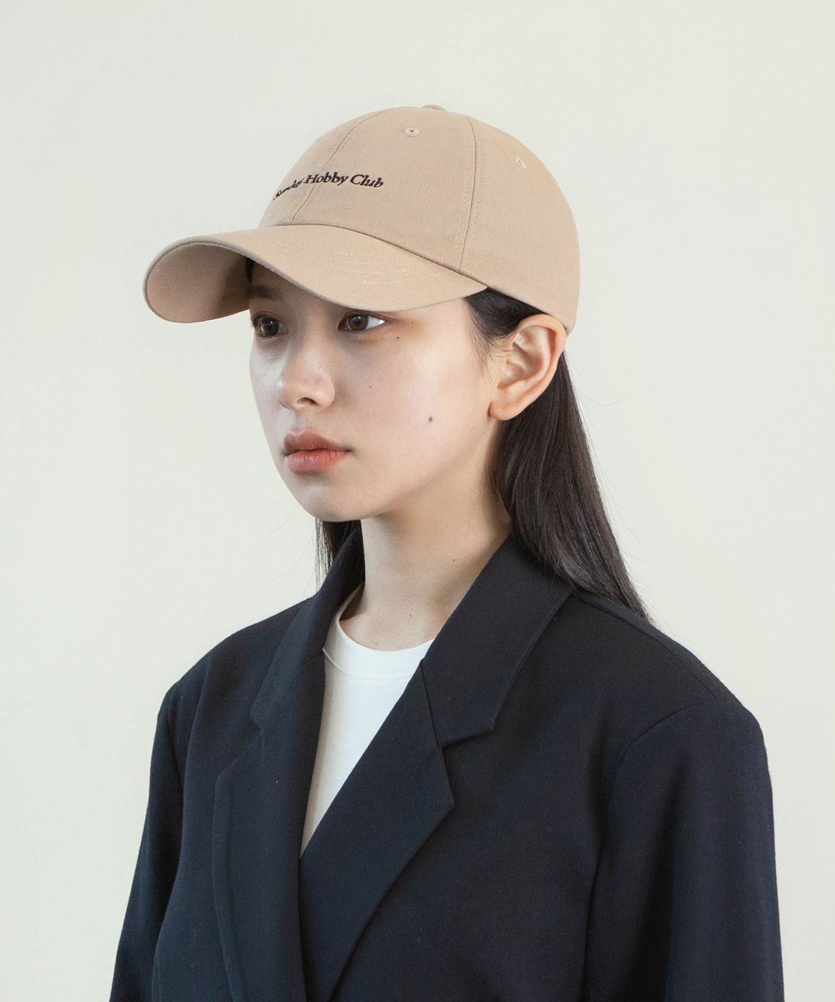 선데이하비클럽(SUNDAY HOBBY CLUB) 22SS 시그니처 로고 커브캡-베이지