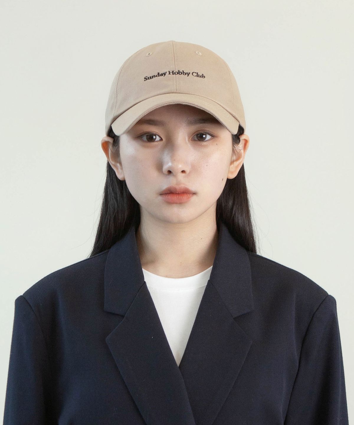 선데이하비클럽(SUNDAY HOBBY CLUB) 22SS 시그니처 로고 커브캡-베이지