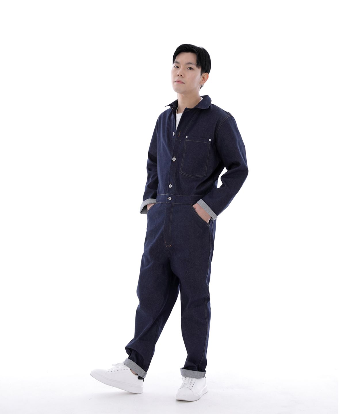 세인트크루(SAINTCREW) 시티보이 버튼 점프슈트 CBB-507 데님 인디고
