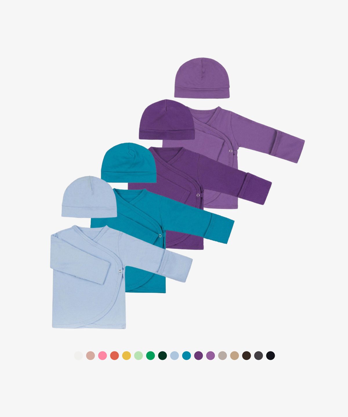 자라다자라난다(GROWGROWUP) 배냇저고리&신생아모자 17color