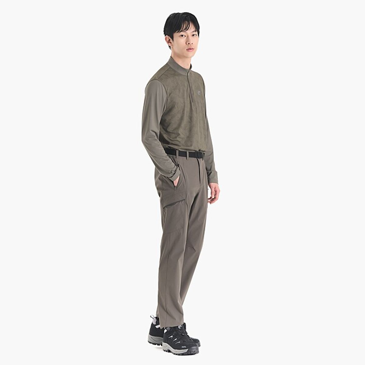 네파(NEPA) 7I35409 남성 마운틴 자가드 긴팔 집업 티셔츠