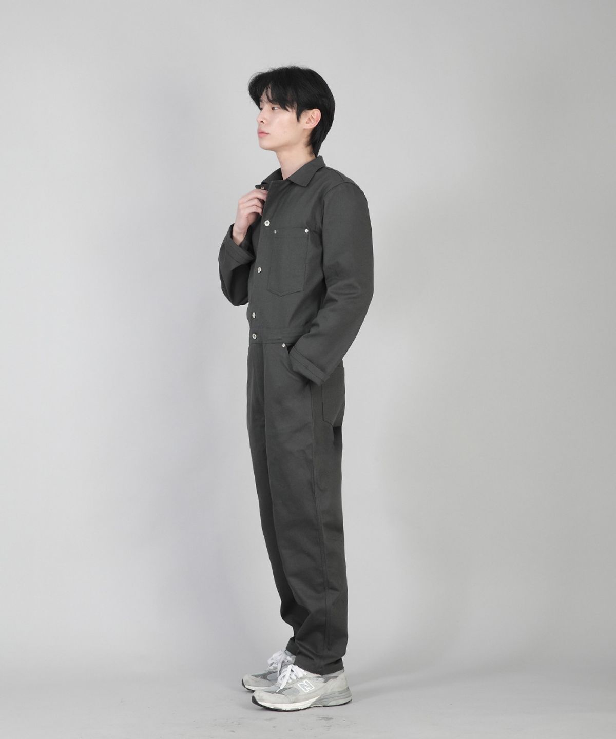 세인트크루(SAINTCREW) 시티보이 버튼 점프슈트 CBB-507 차콜그레이