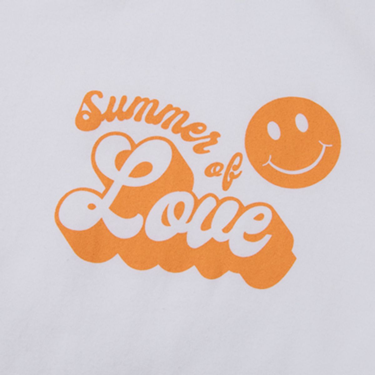 크루치(KRUCHI) SUMMER OF LOVE CROP T-SHIRT (WHITE)