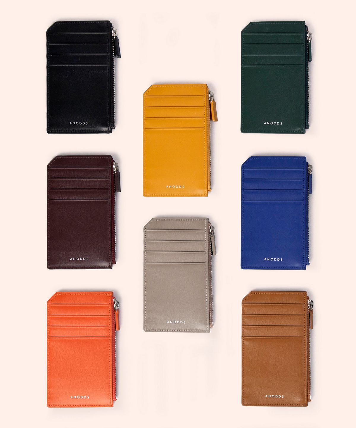 앤오즈(ANODDS) PLATTE zipper wallet 8 color