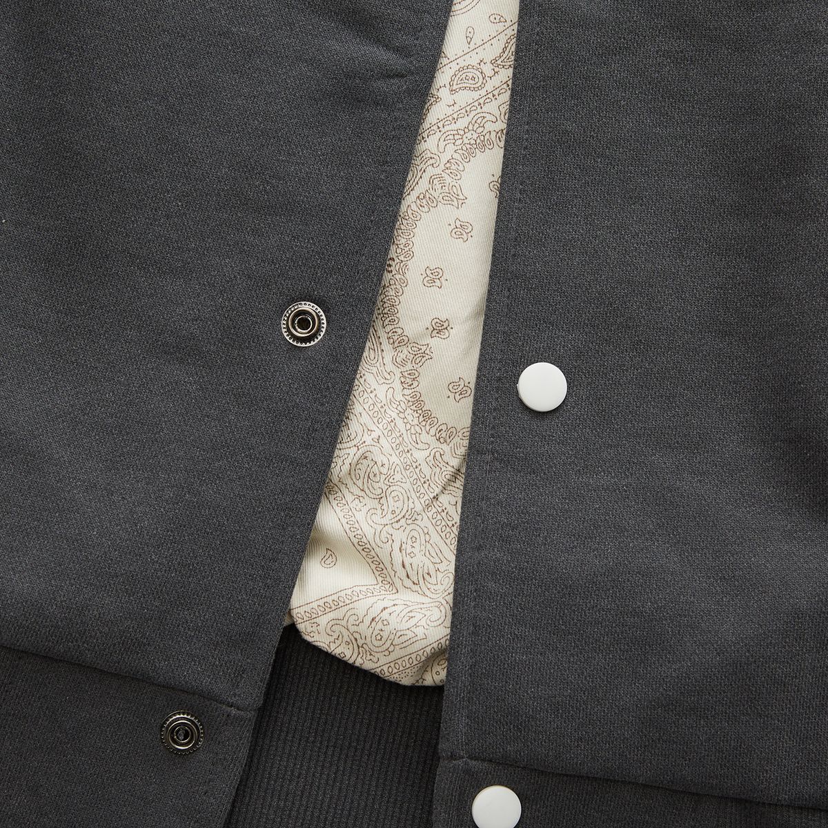 시티스트리트(CITY STREET) VINTAGE HEAVY COTTON VARSITY JACKET - GRAY