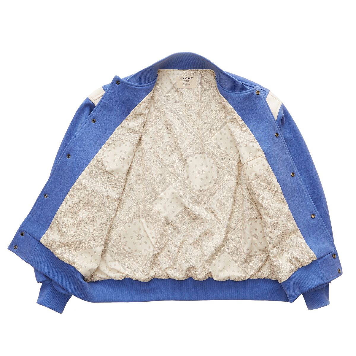 시티스트리트(CITY STREET) VINTAGE HEAVY COTTON VARSITY JACKET - BLUE