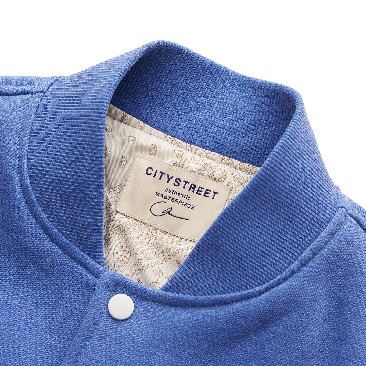 시티스트리트(CITY STREET) VINTAGE HEAVY COTTON VARSITY JACKET - BLUE