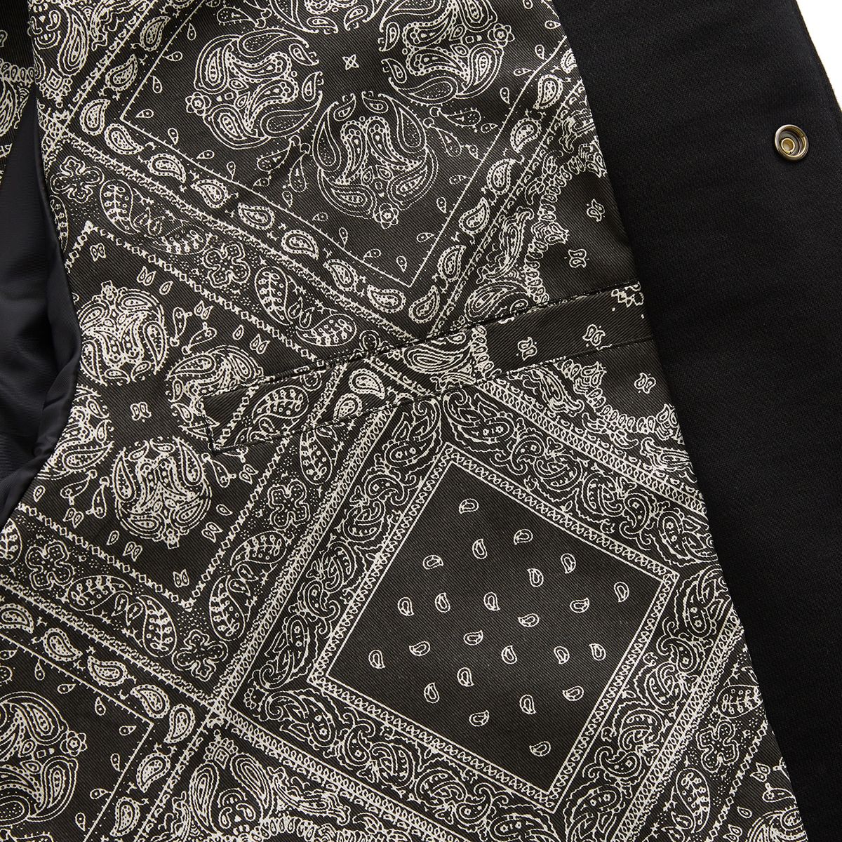 시티스트리트(CITY STREET) VINTAGE HEAVY COTTON VARSITY JACKET - BLACK