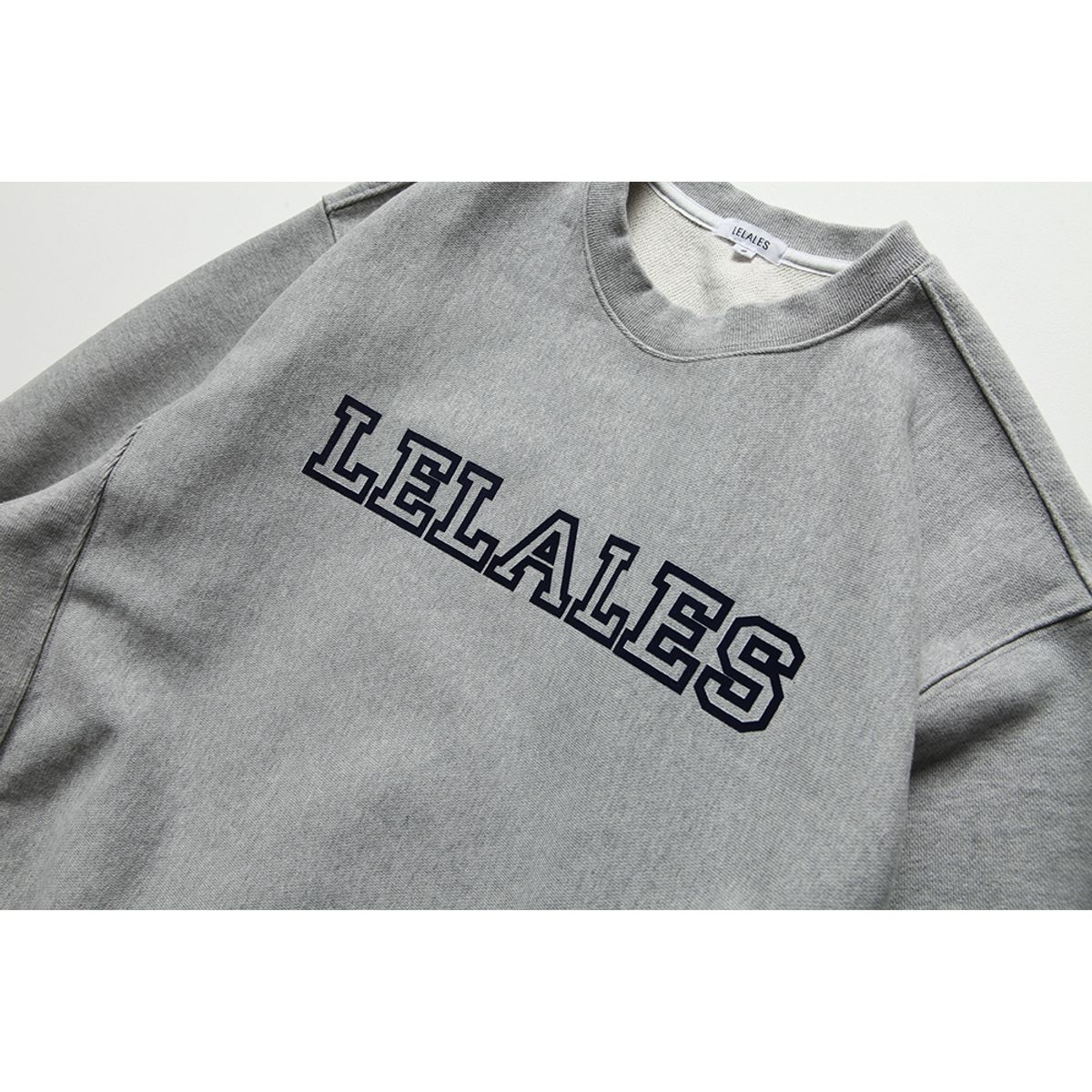 르라레(LELALES) 후로피 로고 스웻셔츠 -그레이