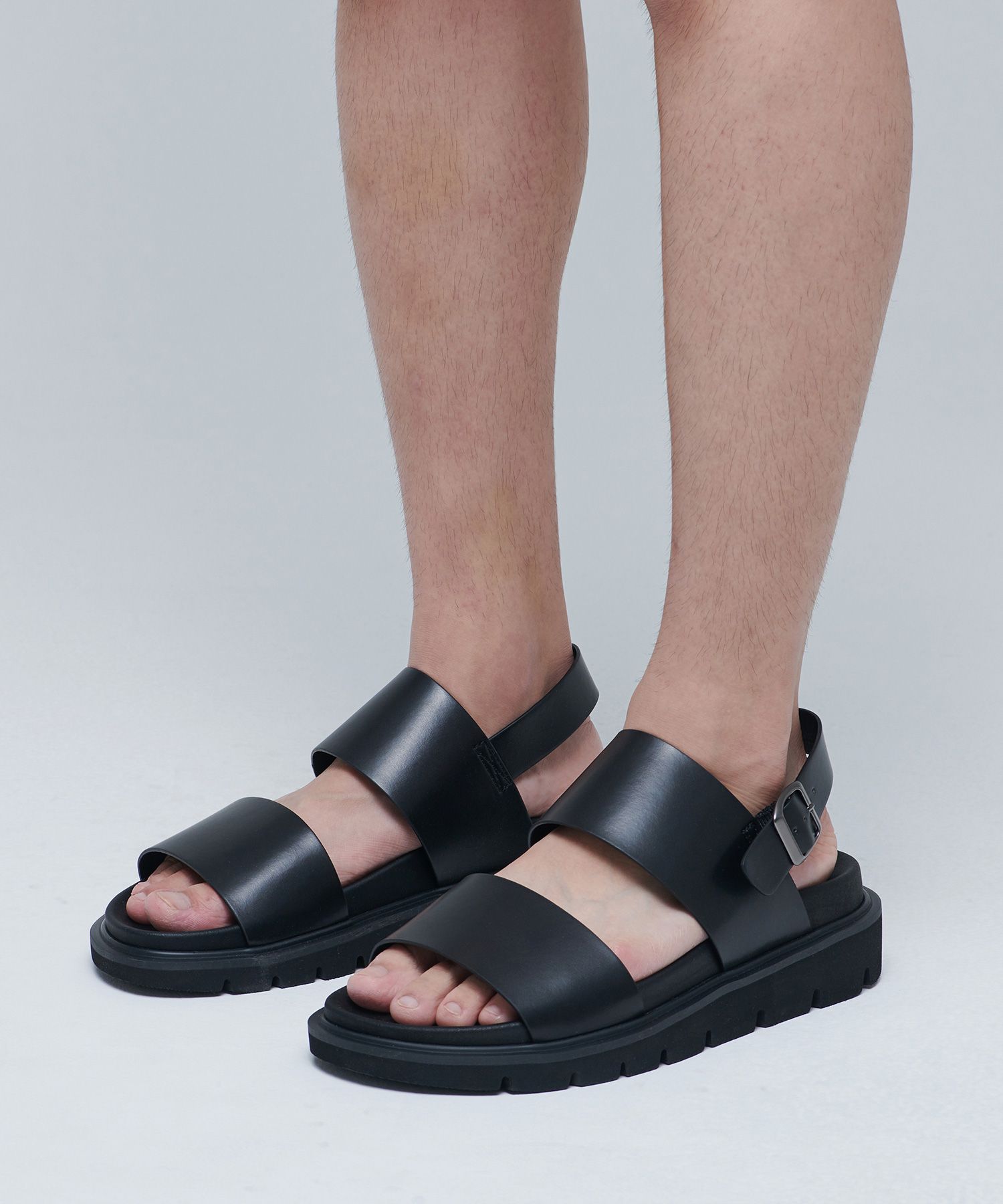 MUSINSA | MUSINSA STANDARD Synthetic leather double strap