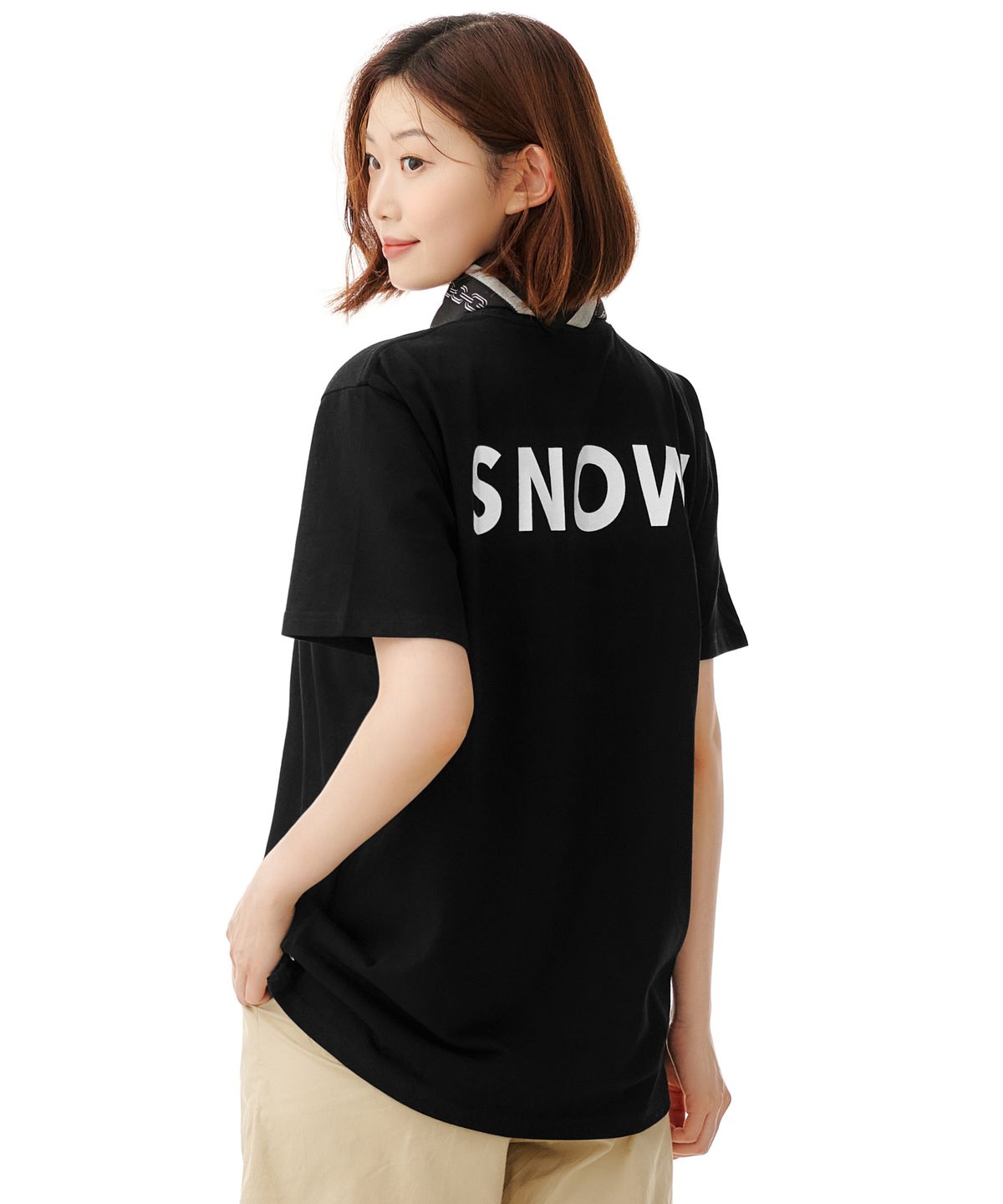 스노우피크(SNOWPEAK) 리플렉티브 프린티드 티셔츠 SP - 블랙 / TS-22SU101BK