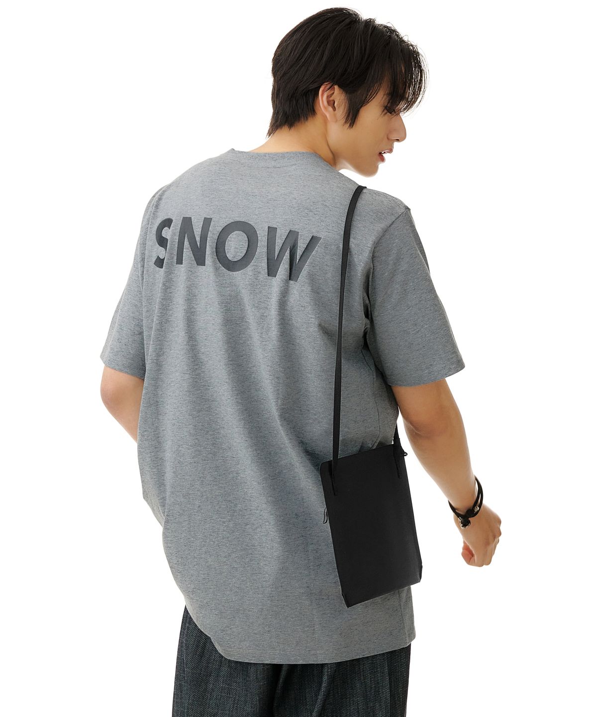 스노우피크(SNOWPEAK) 리플렉티브 프린티드 티셔츠 SP - 멜란지 그레이 / TS-22SU101MG