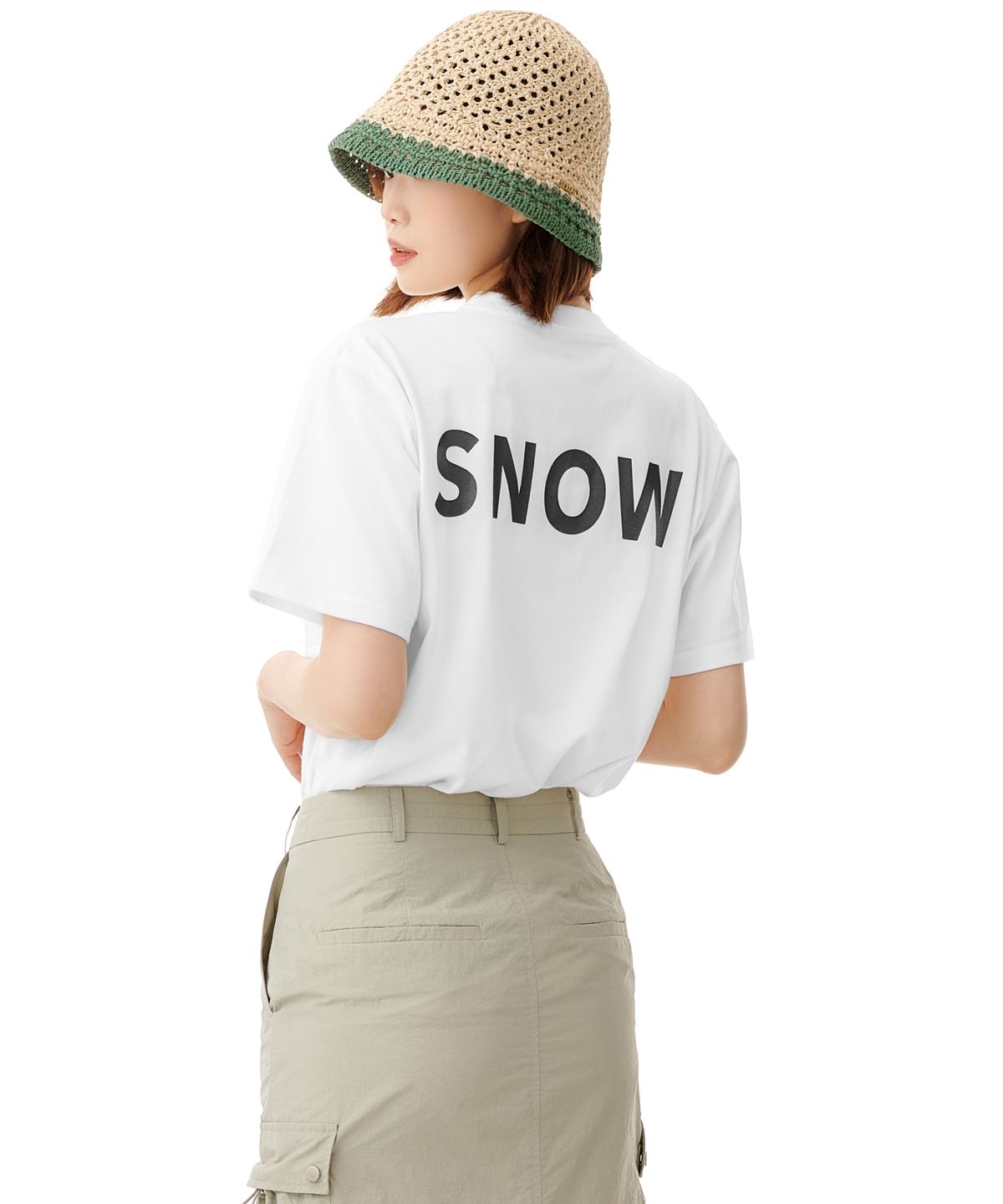 스노우피크(SNOWPEAK) 리플렉티브 프린티드 티셔츠 SP - 화이트 / TS-22SU101WH