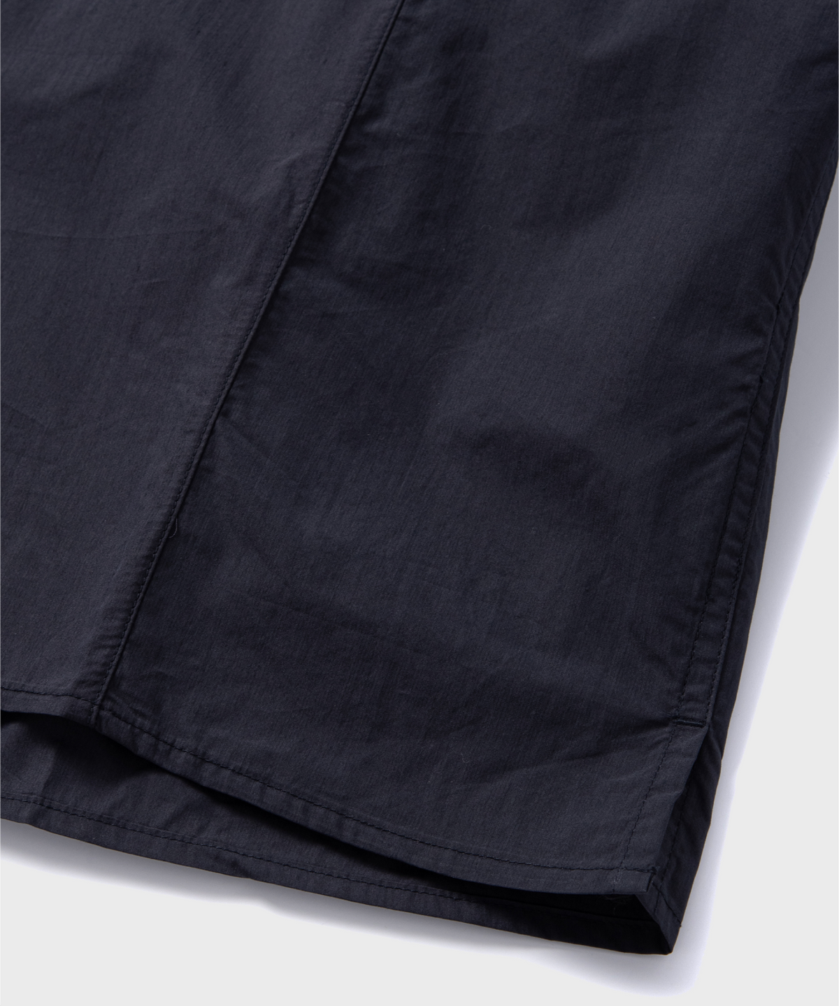 넌블랭크(NONBLANK) 네츄럴 링클 하프 슬리브 셔츠_DARK NAVY