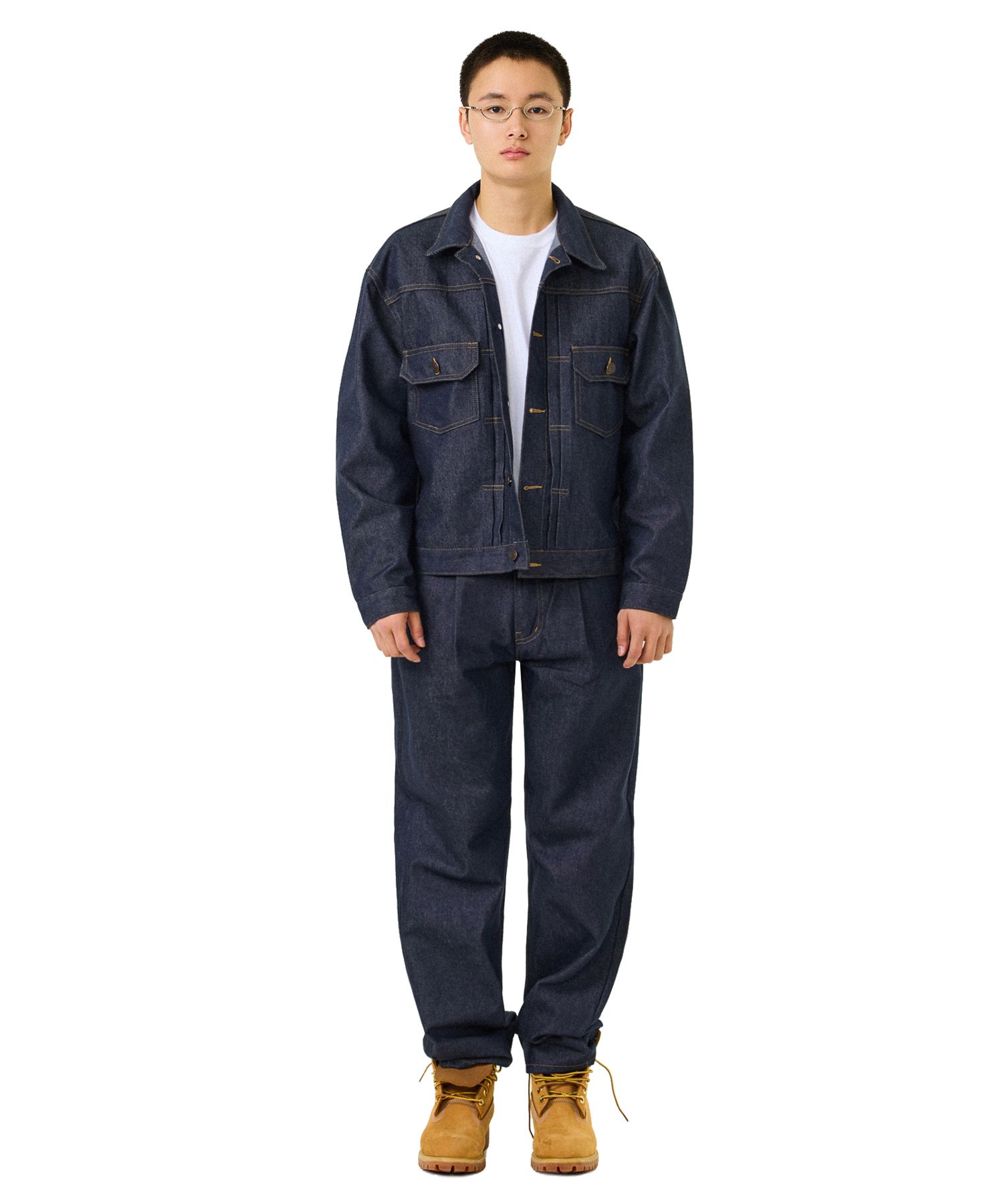 セットアップ（メンズ） LAUGHER [SET] [Non-fade] Cowboy denim set up 5FT391 MUSINSA | LAUGHER [SET] [Non-fade] Cowboy denim setup