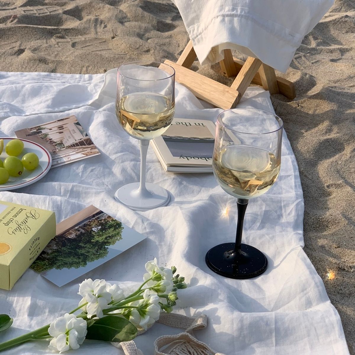 앨리건트 테이블(ELEGANT TABLE) 르피크닉 휴대용 피크닉 비어& 와인잔 3color 캠핑 선물용