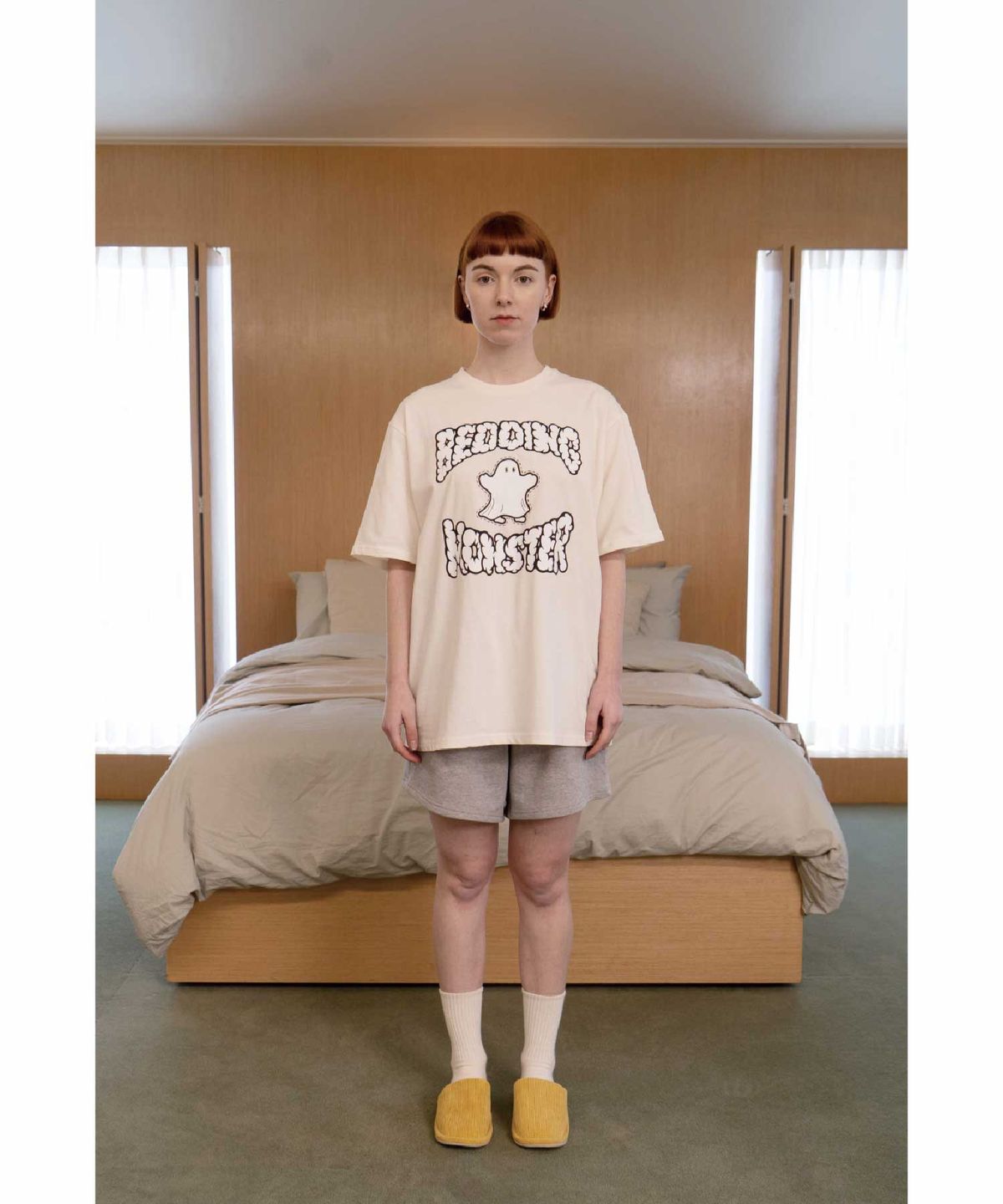 이알에스코(ERSCO) 베딩몬스터 프린팅 티셔츠_화이트