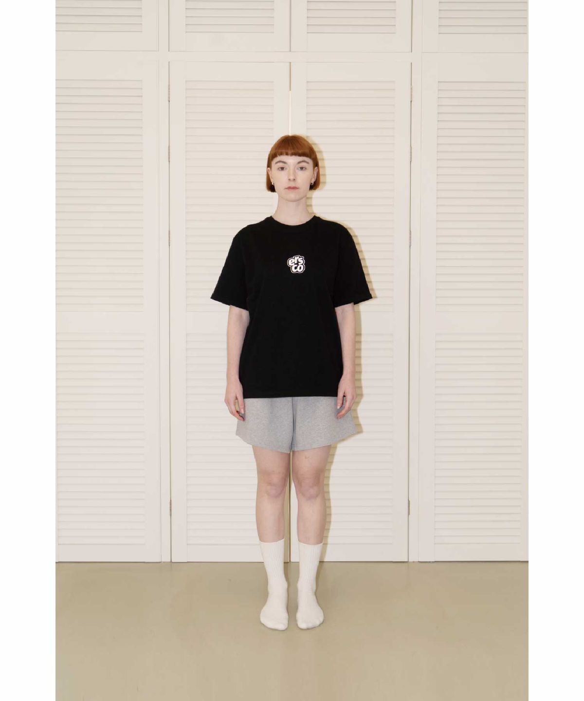 이알에스코(ERSCO) 시그니쳐 심장로고 티셔츠_블랙
