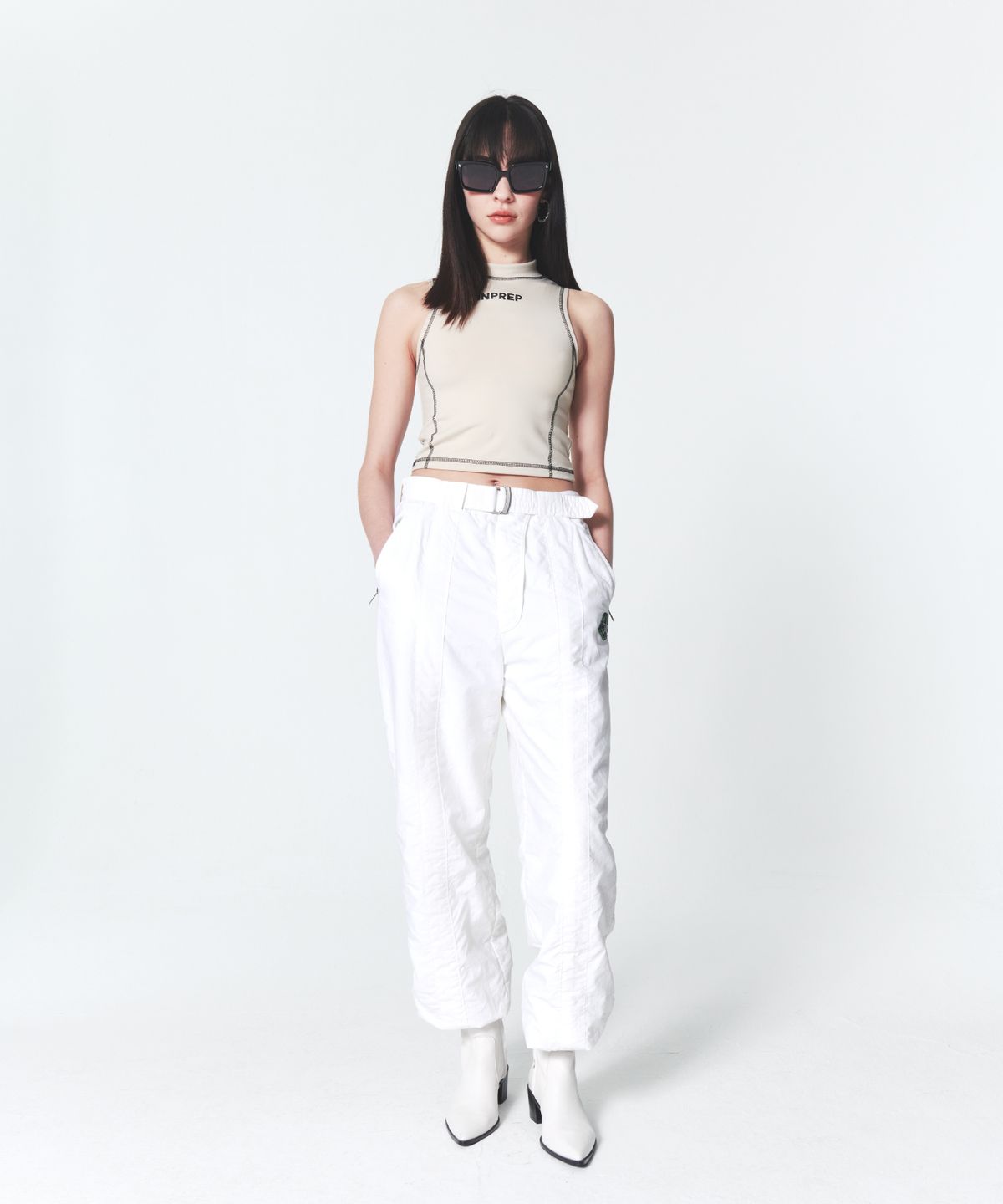 인프랩(INPREP) Active Classic Cropped Top Ivory