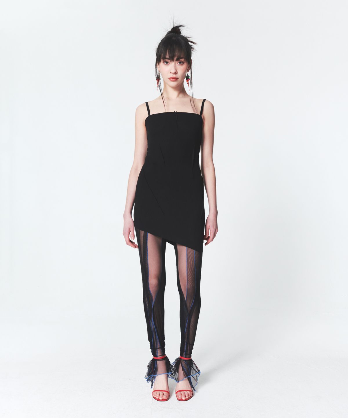 인프랩(INPREP) Raw Edge Mini Dress Black