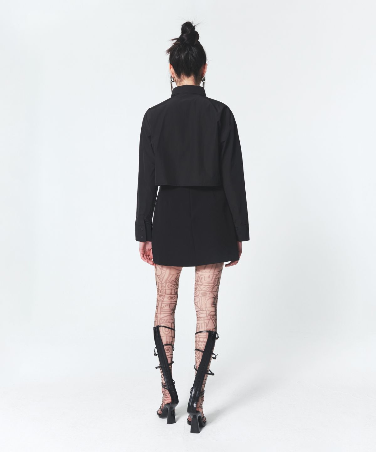 인프랩(INPREP) Crystal Single Button Shirt Black