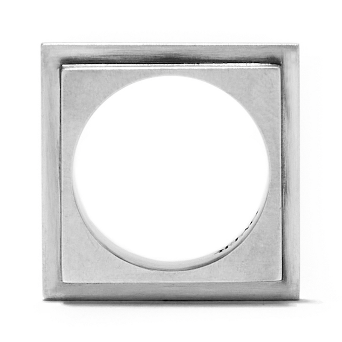 오버더라인(OVER THE LINE) Bold line Solid Square Ring